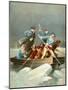 Crossing the Delaware-English School-Mounted Giclee Print