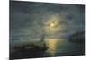 Crossing the Dnepr River at Moonlit Night, 1897-Ivan Konstantinovich Aivazovsky-Mounted Giclee Print