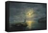 Crossing the Dnepr River at Moonlit Night, 1897-Ivan Konstantinovich Aivazovsky-Framed Stretched Canvas