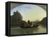 Crossing the Elbe-Ludwig Richter-Framed Stretched Canvas
