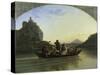 Crossing the Elbe-Ludwig Richter-Stretched Canvas