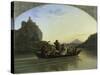 Crossing the Elbe-Ludwig Richter-Stretched Canvas
