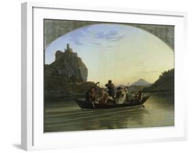 Crossing the Elbe-Ludwig Richter-Framed Giclee Print