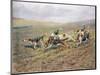 Crossing the Fields, Illustration from 'Hounds'-Thomas Ivester Lloyd-Mounted Giclee Print