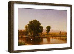 Crossing the Ford, Platte River, Colorado-Thomas Worthington Whittredge-Framed Giclee Print