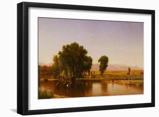 Crossing the Ford, Platte River, Colorado-Thomas Worthington Whittredge-Framed Giclee Print