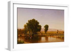 Crossing the Ford, Platte River, Colorado-Thomas Worthington Whittredge-Framed Giclee Print