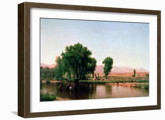 Crossing the Ford, Platte River, Colorado-Thomas Worthington Whittredge-Framed Giclee Print