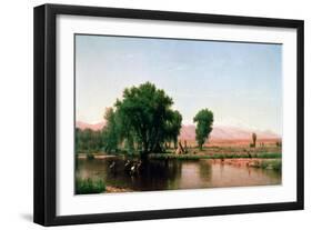 Crossing the Ford, Platte River, Colorado-Thomas Worthington Whittredge-Framed Giclee Print