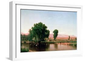 Crossing the Ford, Platte River, Colorado-Thomas Worthington Whittredge-Framed Giclee Print