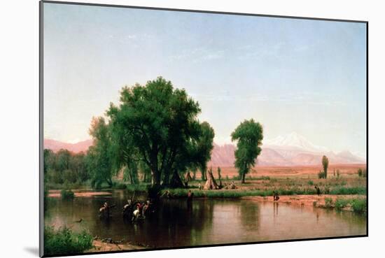 Crossing the Ford, Platte River, Colorado-Thomas Worthington Whittredge-Mounted Giclee Print