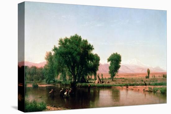 Crossing the Ford, Platte River, Colorado-Thomas Worthington Whittredge-Stretched Canvas