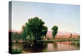 Crossing the Ford, Platte River, Colorado-Thomas Worthington Whittredge-Stretched Canvas