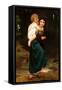 Crossing the Ford-William Adolphe Bouguereau-Framed Stretched Canvas