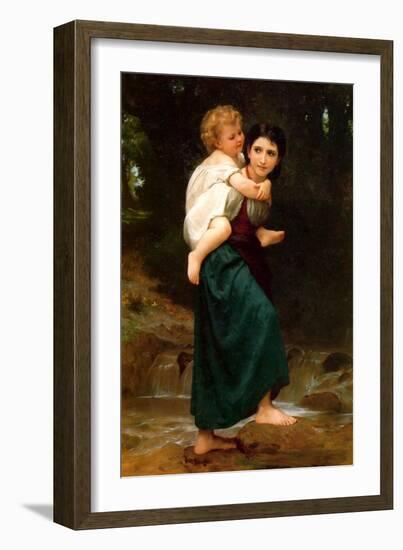 Crossing the Ford-William Adolphe Bouguereau-Framed Art Print