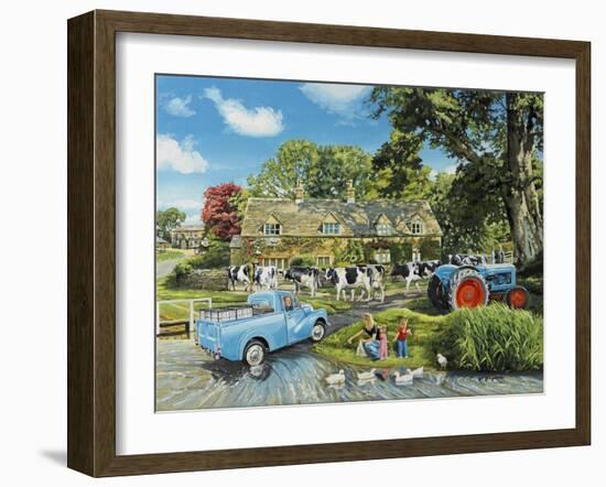 Crossing the Ford-Trevor Mitchell-Framed Giclee Print