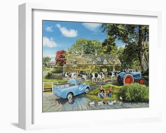 Crossing the Ford-Trevor Mitchell-Framed Giclee Print