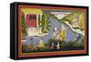 Crossing the Ganges-null-Framed Stretched Canvas