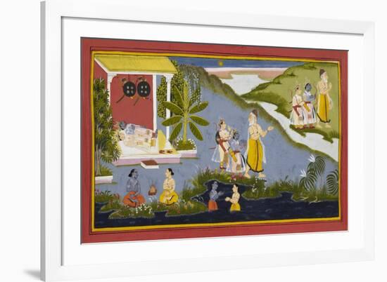 Crossing the Ganges-null-Framed Giclee Print