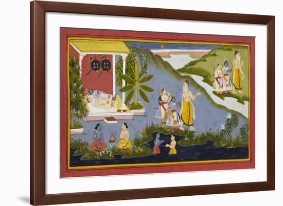 Crossing the Ganges-null-Framed Giclee Print