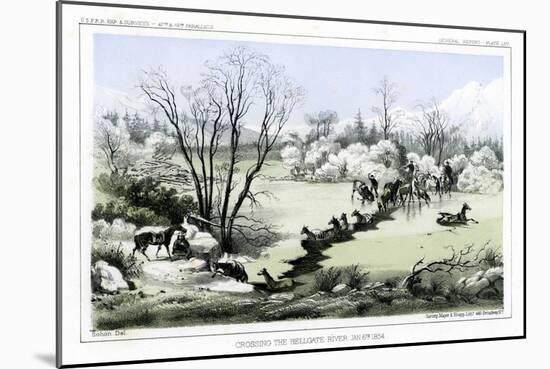 Crossing the Hellgate River, 6 January 1854-John Mix Stanley-Mounted Giclee Print