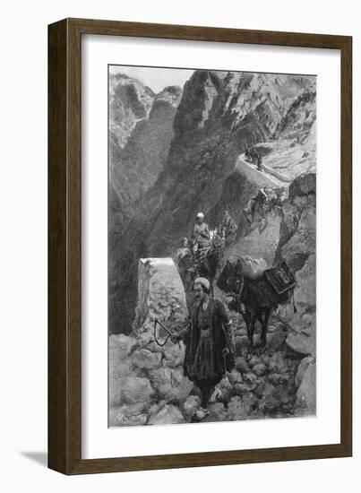 Crossing the Kotal Mountains, Iran-Edwin Lord Weeks-Framed Art Print