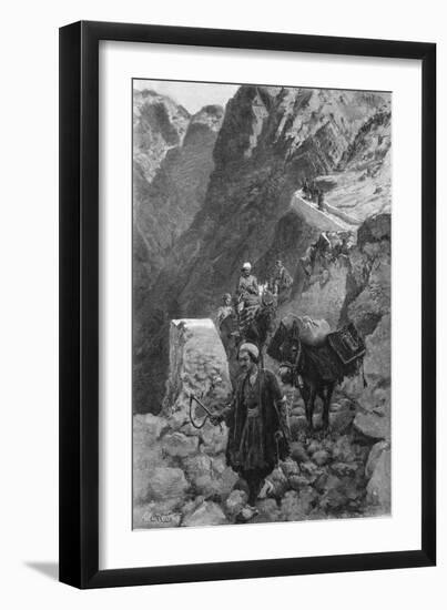 Crossing the Kotal Mountains, Iran-Edwin Lord Weeks-Framed Art Print