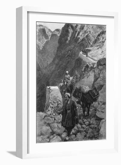 Crossing the Kotal Mountains, Iran-Edwin Lord Weeks-Framed Art Print