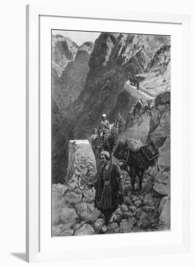 Crossing the Kotal Mountains, Iran-Edwin Lord Weeks-Framed Art Print