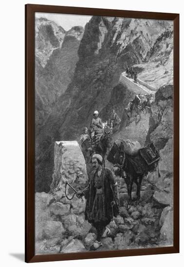 Crossing the Kotal Mountains, Iran-Edwin Lord Weeks-Framed Art Print