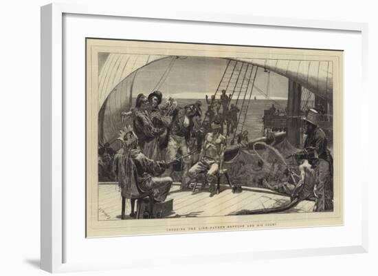 Crossing the Line, Father Neptune and His Court-Edward John Gregory-Framed Giclee Print