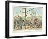 Crossing the Line', Illustration from a Series of Prints on Life in the Navy, 1825 (Colour Litho)-George Cruikshank-Framed Giclee Print