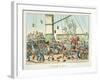 Crossing the Line', Illustration from a Series of Prints on Life in the Navy, 1825 (Colour Litho)-George Cruikshank-Framed Giclee Print