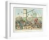 Crossing the Line', Illustration from a Series of Prints on Life in the Navy, 1825 (Colour Litho)-George Cruikshank-Framed Premium Giclee Print
