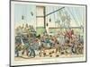Crossing the Line', Illustration from a Series of Prints on Life in the Navy, 1825 (Colour Litho)-George Cruikshank-Mounted Premium Giclee Print