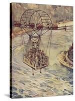 Crossing the Niagara Falls by Cable Car-J. Allen Shuffrey-Stretched Canvas