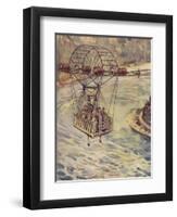 Crossing the Niagara Falls by Cable Car-J. Allen Shuffrey-Framed Giclee Print