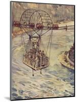 Crossing the Niagara Falls by Cable Car-J. Allen Shuffrey-Mounted Giclee Print