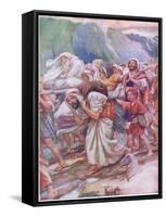 Crossing the Red Sea-Arthur A. Dixon-Framed Stretched Canvas