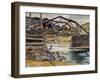Crossing the Rio Grande, C.1914-31 (Oil on Canvas)-Walter Ufer-Framed Giclee Print