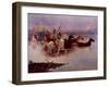 Crossing the River Charles-Charles Marion Russell-Framed Giclee Print