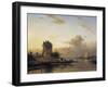 Crossing the River in the Evening Lighht, 1844-Charles Henri Joseph Leickert-Framed Giclee Print