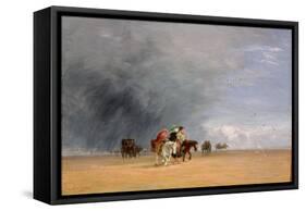 Crossing the Sands, 1848 (Oil on Panel)-David Cox-Framed Stretched Canvas