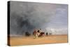 Crossing the Sands, 1848 (Oil on Panel)-David Cox-Stretched Canvas