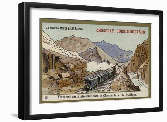 Crossing the United States on the Pacific Railroad-null-Framed Giclee Print