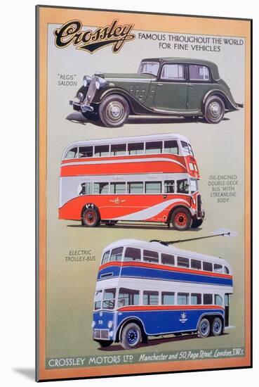 Crossley Motors Advert, 1937-null-Mounted Giclee Print