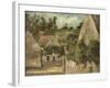 Crossroads at the Rue Remy, Auvers, c.1872-Paul Cézanne-Framed Giclee Print