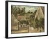 Crossroads at the Rue Remy, Auvers, c.1872-Paul Cézanne-Framed Giclee Print