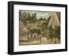 Crossroads at the Rue Remy, Auvers, c.1872-Paul Cézanne-Framed Giclee Print