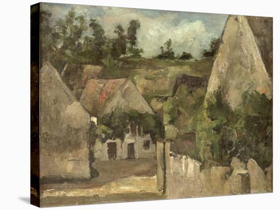 Crossroads at the Rue Remy, Auvers, c.1872-Paul Cézanne-Stretched Canvas